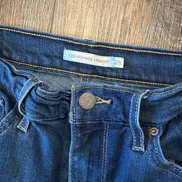 Levi's Dark Blue High Rise Jeans - Picture 4 of 4